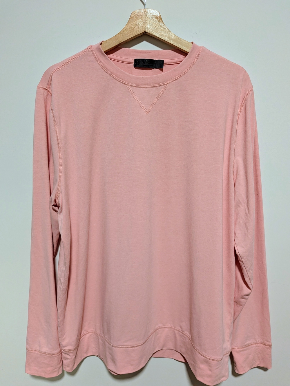 G/FORE Crewneck Long Sleeve Golf Shirt Men's L Salmon Pink Performance